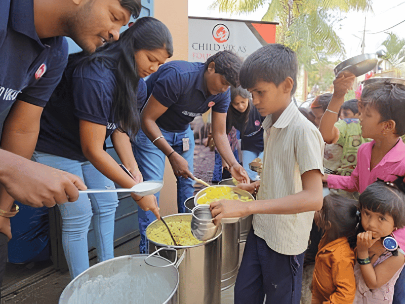 Volunteers at work
